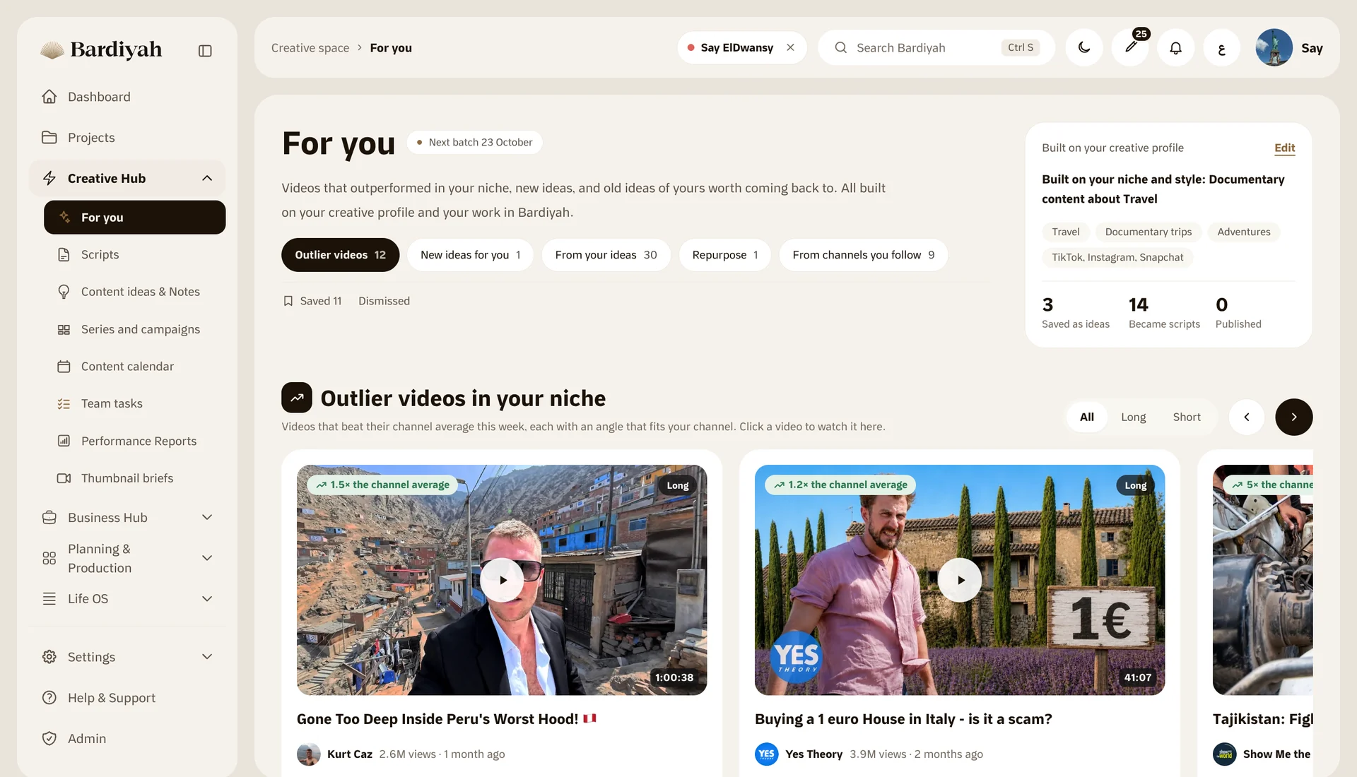 Suggested for you: ideas from videos that worked